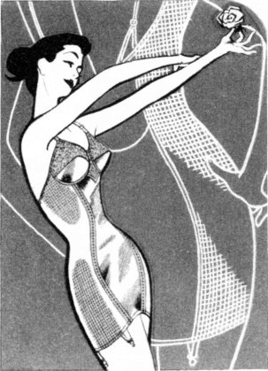 A corselette advertisement from the 1950s.