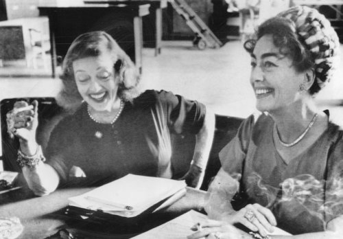 Bette Davis with frenemy Joan Crawford.